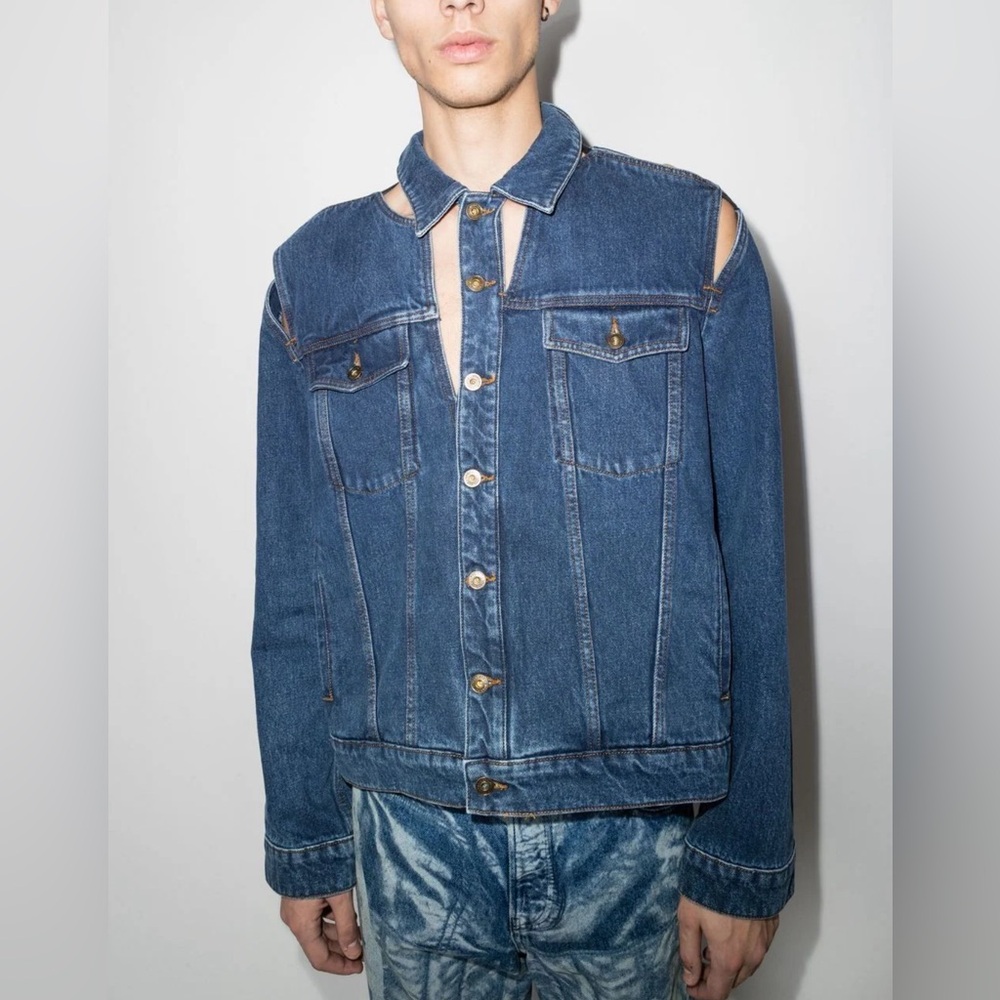 Y/Project cut-out detail denim jacket 46
